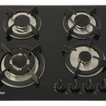 Estufa Empotrable Maxims Jzbs4s Gas Glp 4 Hornallas Negro Vidrio Templado