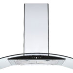 Campana De Pared Cata Cristal Curvo Touch 90 Cm Acero Inox