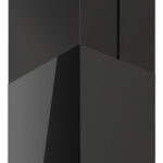 Campana Isla Teknoklass Taranto Cristal Negro Luz Led 36x41