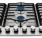 Parrilla A Gas Empotrable De 90cm En Acero Con 6 Quemadores