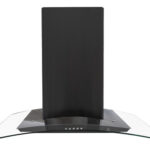 Campana Supra Decorativa De Pared Cc -76cm Negra Cristal