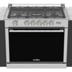Estufa Empotrable Mabe Diseño Xoc80800ct1 A Gas/eléctrica 5 Quemadores  Inoxidable 127v Puerta Con Visor 99l