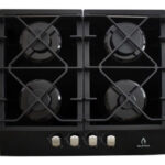 Parrilla A Gas Supra 4q-tg-60 Cm  Negra Cristal Templado